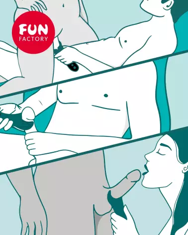 Masturbateur Manta Men Vibrator Fun Factory en silicone médical-8