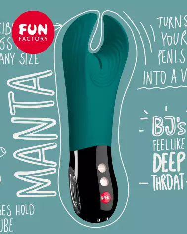 Masturbateur Manta Men Vibrator Fun Factory en silicone médical-6
