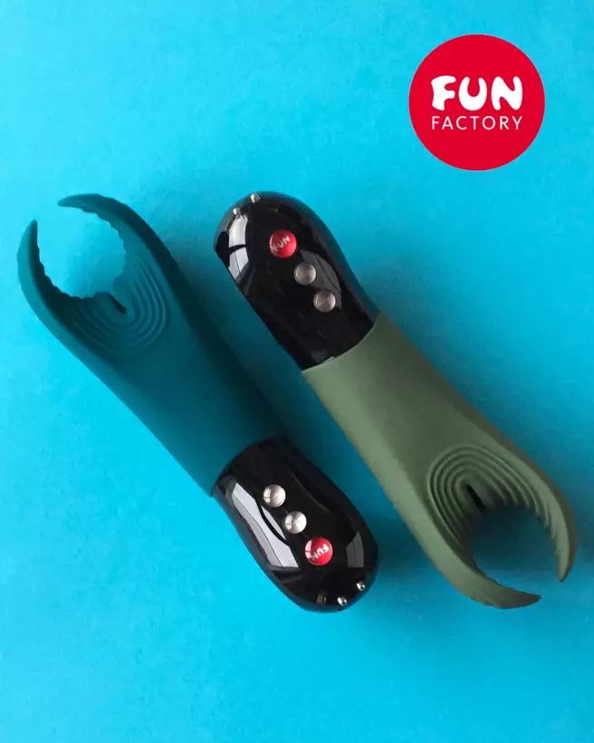 Masturbateur Manta Men Vibrator Fun Factory en silicone médical-12