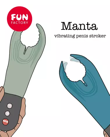 Masturbateur Manta Men Vibrator Fun Factory en silicone médical-14