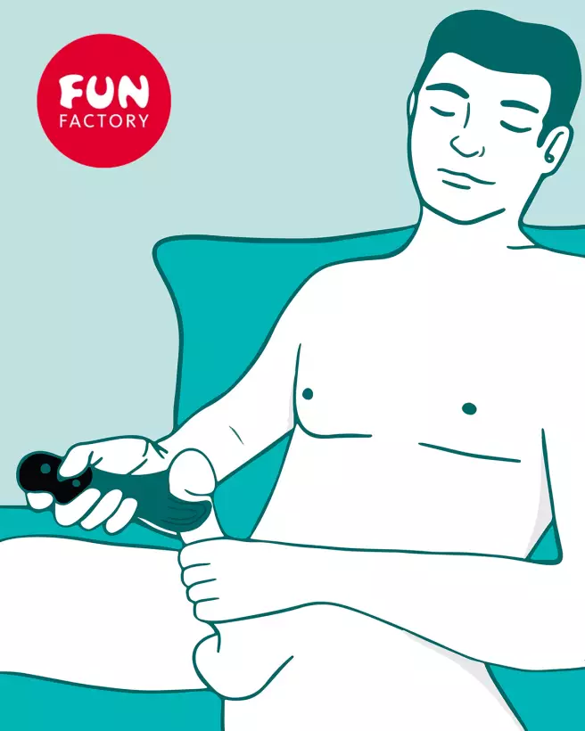 Masturbateur Manta Men Vibrator Fun Factory en silicone médical-13