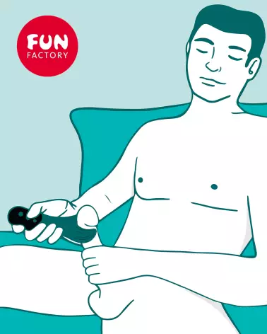 Masturbateur Manta Men Vibrator Fun Factory en silicone médical-13
