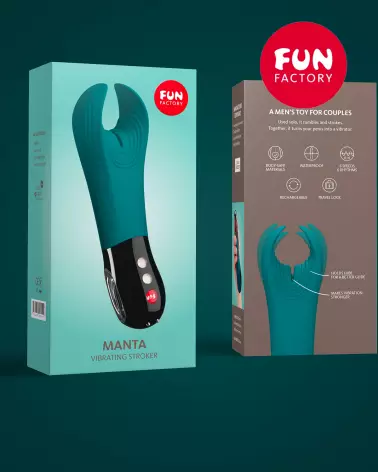 Masturbateur Manta Men Vibrator Fun Factory en silicone médical-17