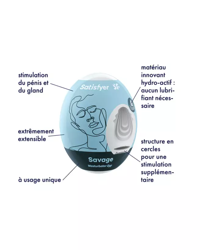 Image du Satisfyer Egg Savage, masturbateur discret et performant-3