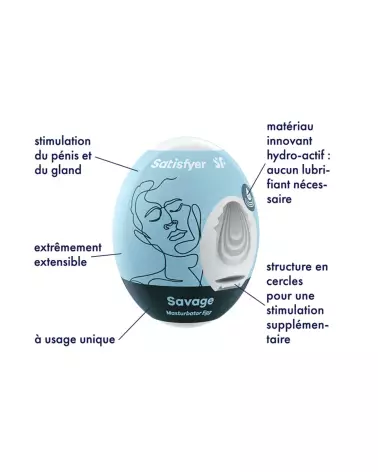 Image du Satisfyer Egg Savage, masturbateur discret et performant-3
