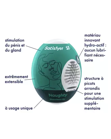 Image du masturbateur Satisfyer Egg Naughty pour plaisir intime masculin, design discret et ergonomique-4