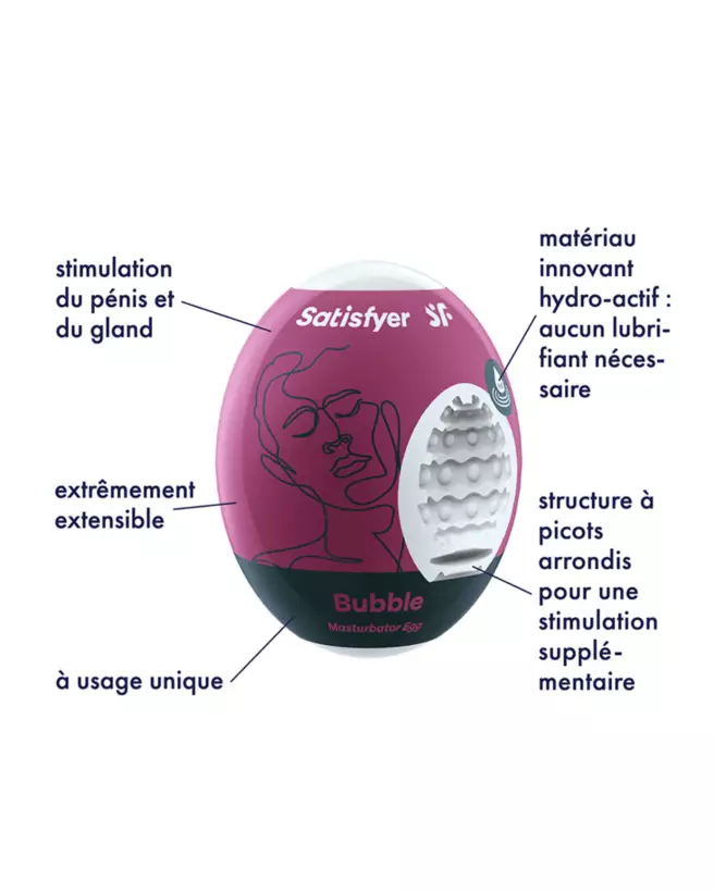 Image du Satisfyer Egg Bubble, masturbateur innovant pour plaisir solo-4