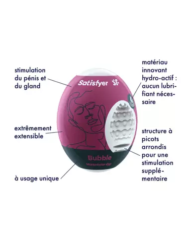 Image du Satisfyer Egg Bubble, masturbateur innovant pour plaisir solo-4