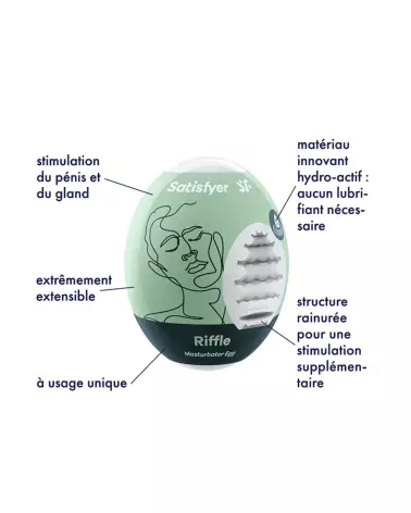 Image du Satisfyer Egg Riffle, masturbateur discret et efficace pour plaisir intense-4