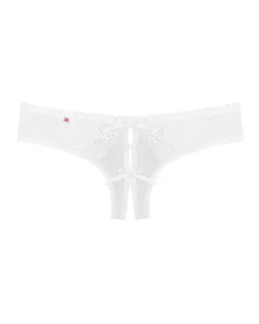 Image du String Ouvert Alabastra Blanc par Obsessive - Lingerie Sexy et Confortable-5