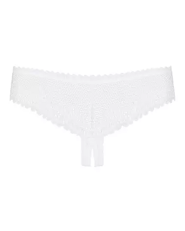 Image du String Ouvert Alabastra Blanc par Obsessive - Lingerie Sexy et Confortable-6