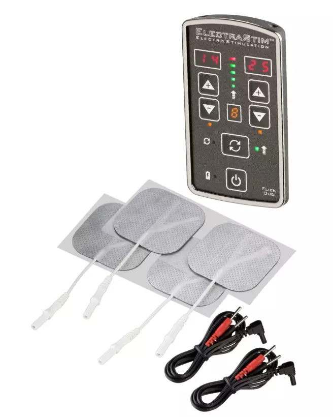 Image du stimulateur ElectraStim Flick Duo en action, haute qualité électro-stimulation-1