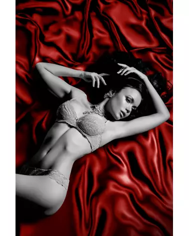 Drap Vinyle Rouge Fetish Tentation pour Massage-1