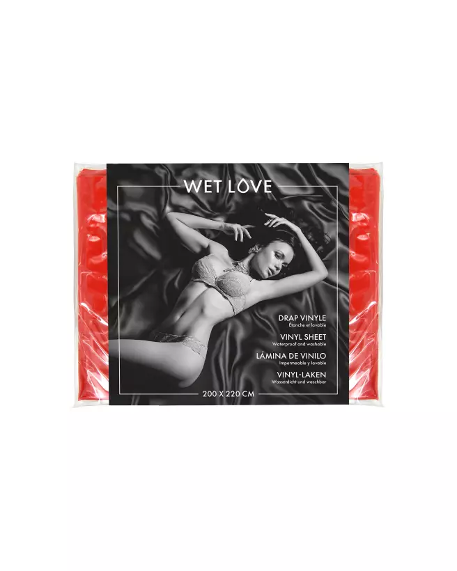 Drap Vinyle Rouge Fetish Tentation pour Massage-2