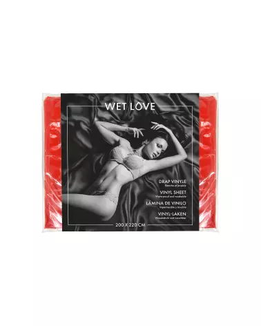 Drap Vinyle Rouge Fetish Tentation pour Massage-2