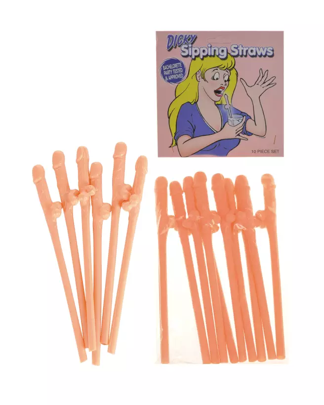 Image des Pailles DICKY SHIPPING par FUN NOVELTIES, idéales pour soirées et cadeaux humoristiques-3