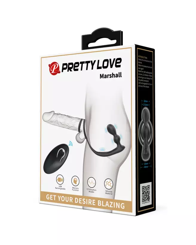 Image du stimulateur de prostate PRETTY LOVE PROSTATE RING MARSHA, anneau vibrant pour plaisir masculin-2