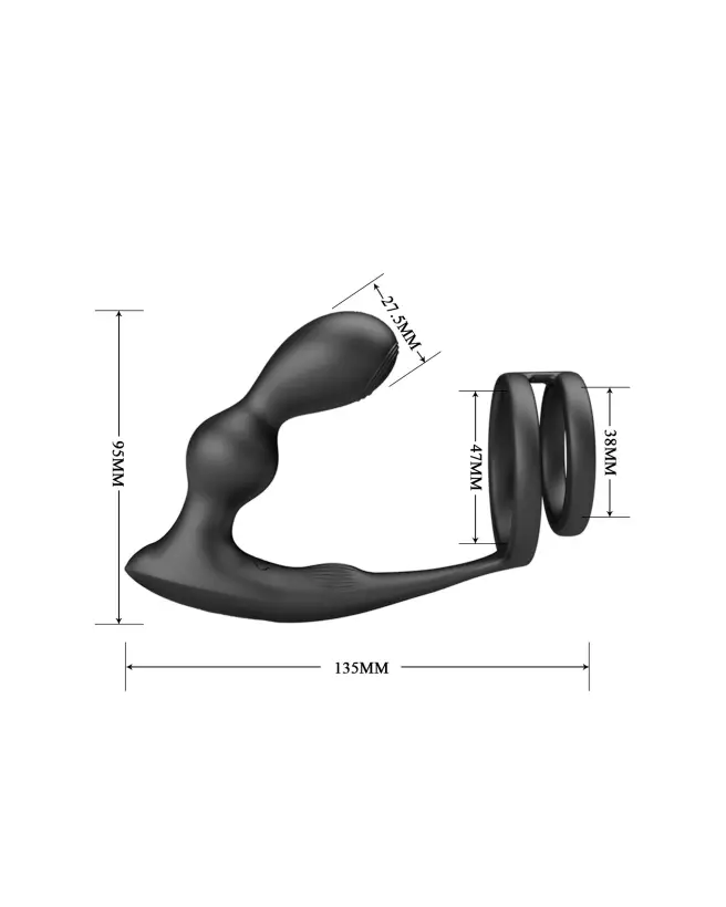 Image du stimulateur de prostate PRETTY LOVE PROSTATE RING MARSHA, anneau vibrant pour plaisir masculin-6