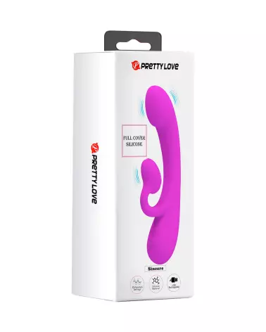 Vibromasseur Rabbit Pretty Love Sincere en action, design ergonomique et élégant-2