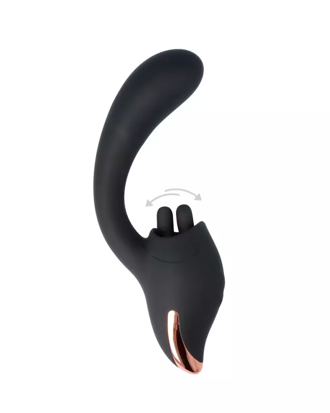 Image du QIOT Lapin Vibe 2 Noir, sextoy rabbit ergonomique de SEXTOYS-QIOT BY VIRGITE-1