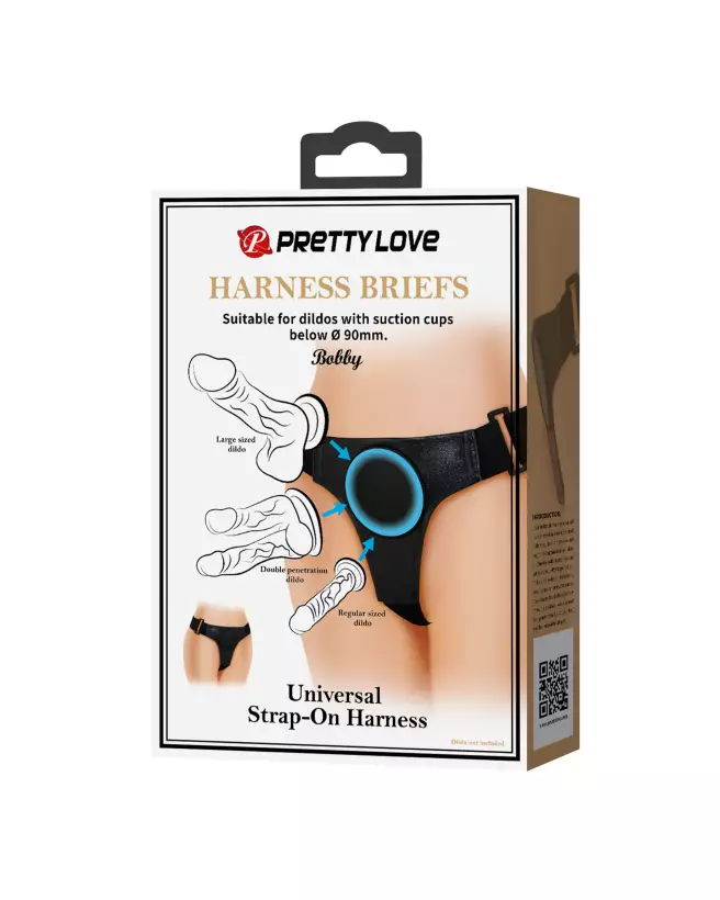 Image Pretty Love Harness Briefs - Harnais culotte confortable pour stimulation avec godes ceintures-2
