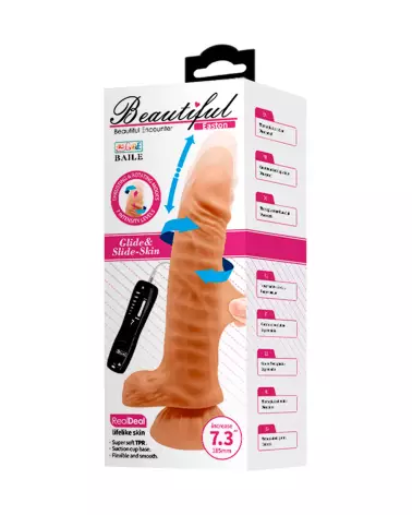 Image du Gode Vib Peau Va-et-Vient Easton de BAILE, sextoy réaliste et haut de gamme-2