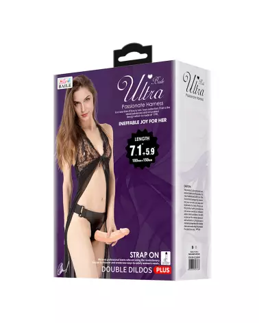 Image du STRAP ON DOUBLE DILDOS PLUS de BAILE, gode ceinture double pour plaisir partagé-2
