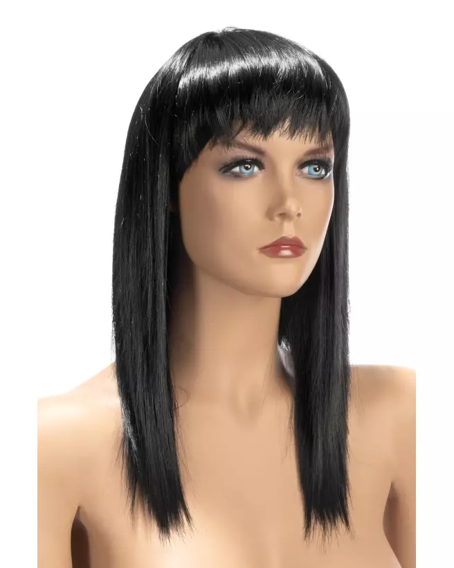 Perruque Allison longue brune World Wigs cheveux naturels élégants-1