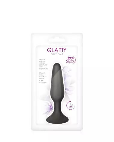Image du Plug Anal Glamy First Small Black, parfait pour débutants, design noir élégant-2