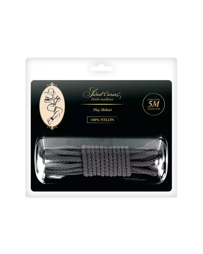 Image de Corde SM Bondage Rigide Noir 5m Sweet Caress-2