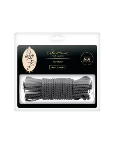 Corde SM Bondage Rigide Noir 10M Sweet Caress pour jeux érotiques-2