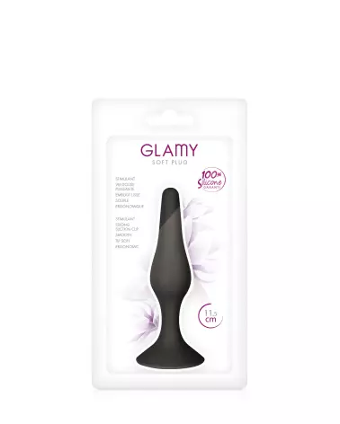 Image du Plug Anal Glamy Fin Black S, design élégant et discret-2