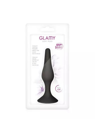 Plug Anal Glamy Fin Black M pour confort et plaisir optimisés-2