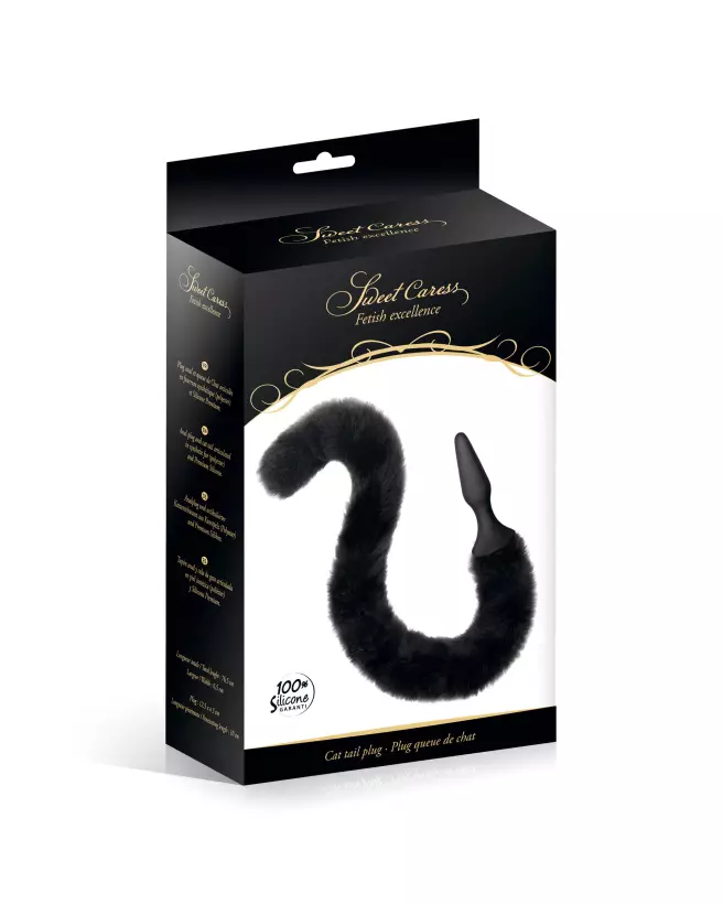 Image du CAT PLUG TAIL BLACK, plug anal Sweet Caress, stimulation et confort-2