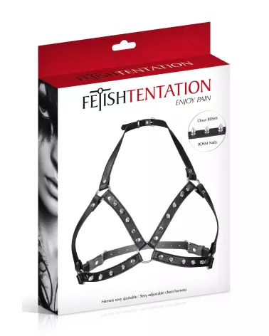 Harnais Poitrine Sexy avec Pics de Fetish Tentation-2