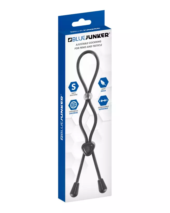 Cockring ajustable BLUE JUNKER à double boucle pour endurance et confort-2