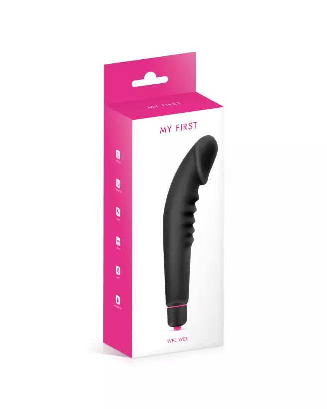 Image du vibromasseur MY FIRST WEE WEE BLACK, design élégant, parfait pour débutants et experts en plaisir-2
