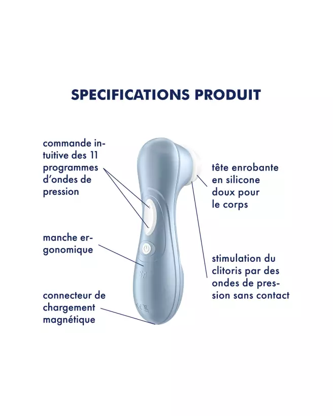 Image du Satisfyer Pro 2 Bleu Ciel, stimulateur clitoridien haut de gamme-5