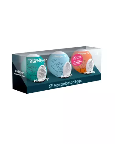 Image du Satisfyer Egg Set 3 Panache 2, masturbateur innovant pour homme-1