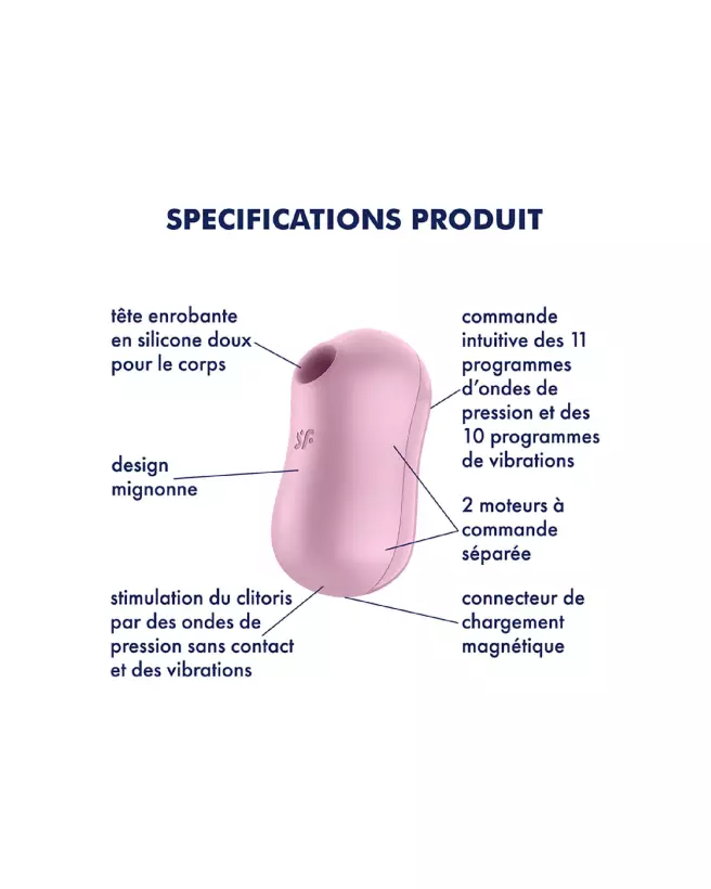 Image du Satisfyer Cotton Candy Rose, stimulateur clitoridien rose élégant-6
