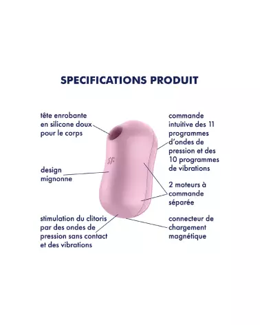 Image du Satisfyer Cotton Candy Rose, stimulateur clitoridien rose élégant-6
