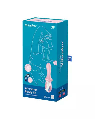 Satisfyer Air P Booty 5 Rose sextoy connecté via application pour stimulation avancée-2