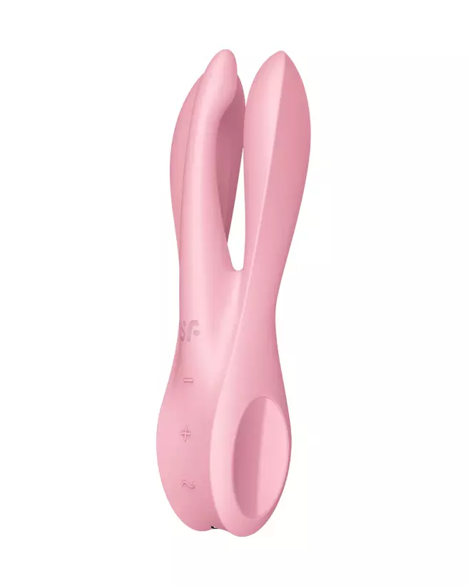 Image du Satisfyer Threesome 1 Rose, stimulateur clitoridien étanche et ergonomique-1