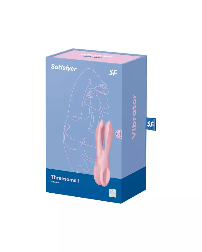 Image du Satisfyer Threesome 1 Rose, stimulateur clitoridien étanche et ergonomique-2