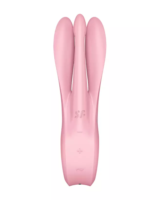 Image du Satisfyer Threesome 1 Rose, stimulateur clitoridien étanche et ergonomique-3