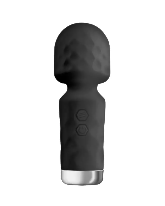 Vibromasseur Mini Wand Noir YOBA - Masseur corporel compact et puissant-1