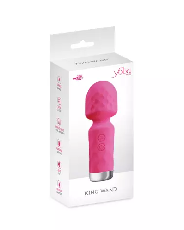 Vibromasseur Mini Wand Rose YOBA, compact et puissant-2