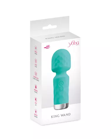 Image du Vibromasseur Mini Wand Vert de YOBA, compact et puissant-2