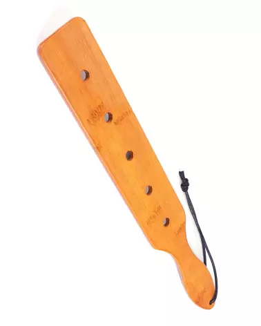 Paddle 5 trous en bambou Fetish Tentation pour BDSM-1