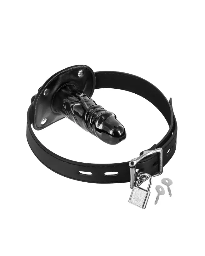 Gag avec Big Dong Noir Fetish Tentation pour jeux BDSM-1